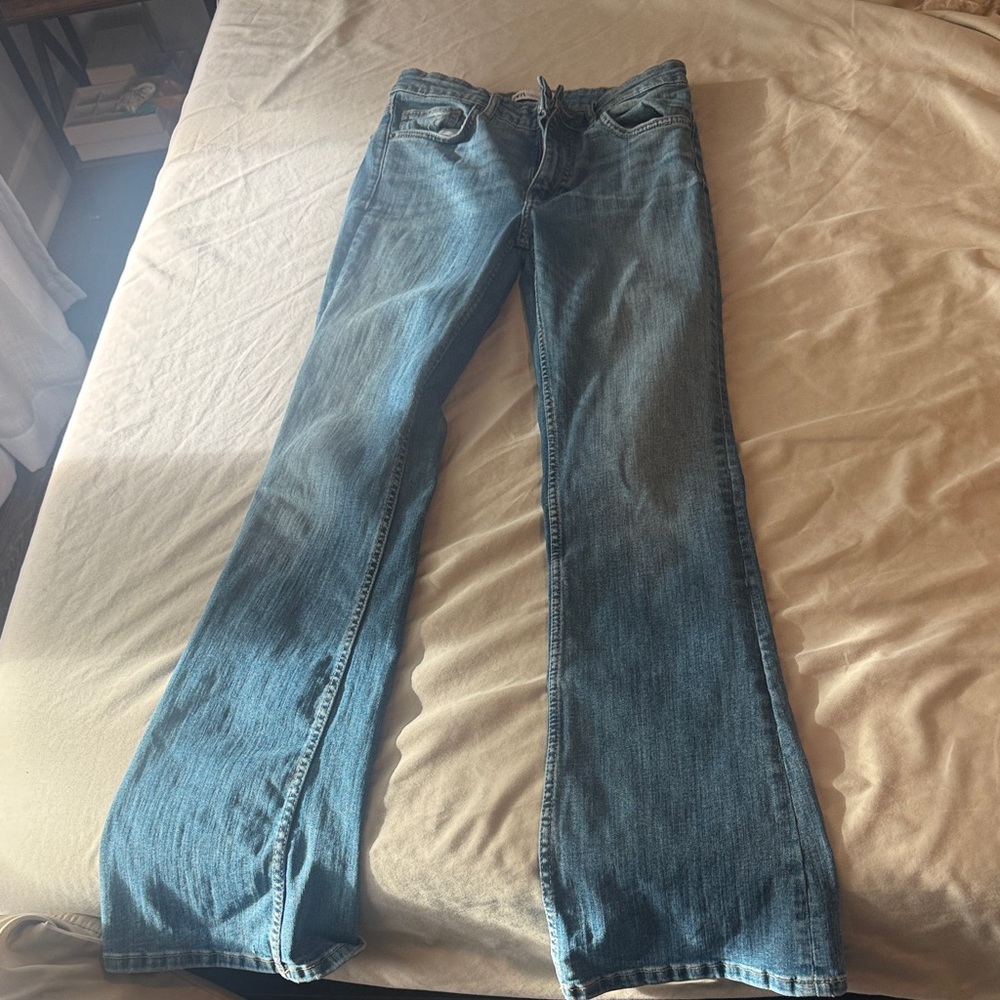 Zara Blue Flare Women's Jeans